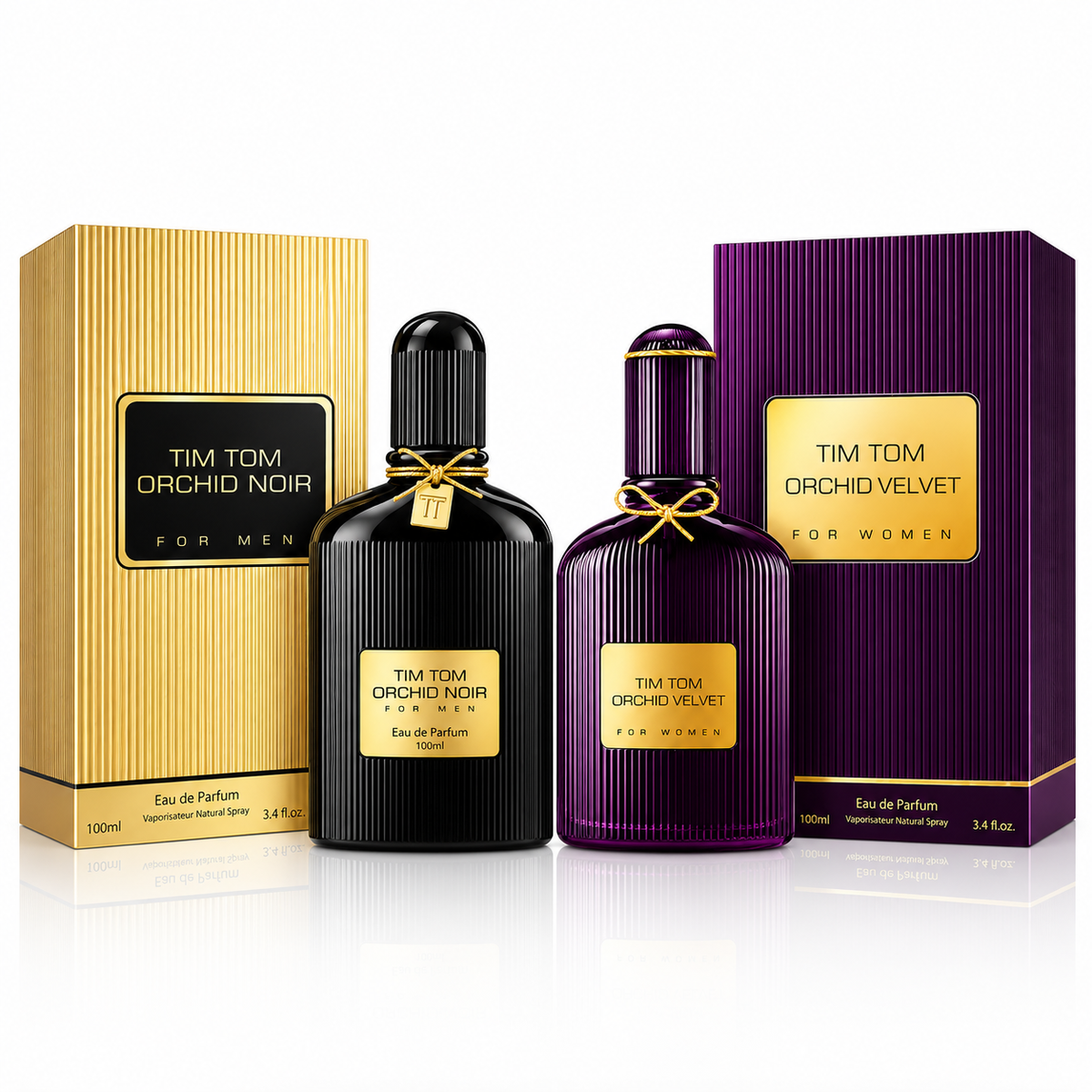 Set 2 Parfumuri pentru El si Ea TIM TOM – Orchid Velvet & Orchid Noir 100 ml- Apa de parfum