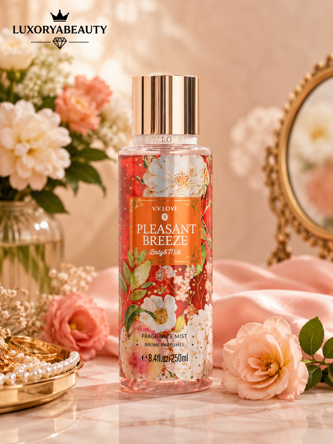 Spray Corp Damă Floral Fresh Pleasant Breeze 250 ml – Parfum Floral Revigorant, Prospețime de Lungă Durată și Eleganță Feminină