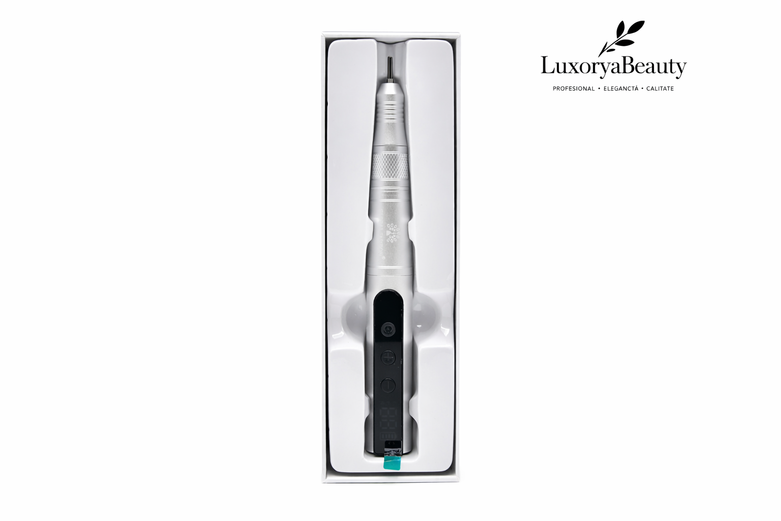 Freză Mandrină Unghii Global Fashion T-7AS Argintie 35000 RPM – Profesională, Silențioasă, Twist-Lock