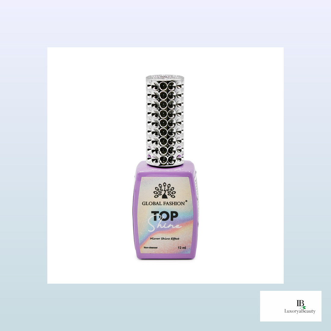 Top Coat Unghii Global Fashion Top Shine Fără Strat Lipicios 12 ml – Efect Oglindă, nr 12 Luciu Intens, Rezistență Profesională