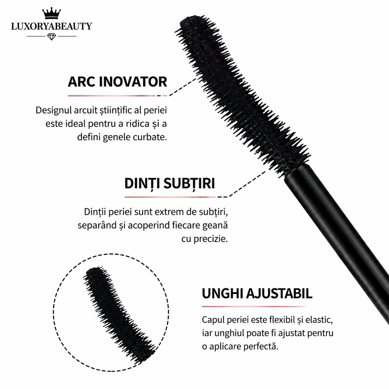 Rimel Negru Ocheal Gold Mascara Waterproof – Efect de Alungire, Volum Natural și Uscare Rapidă