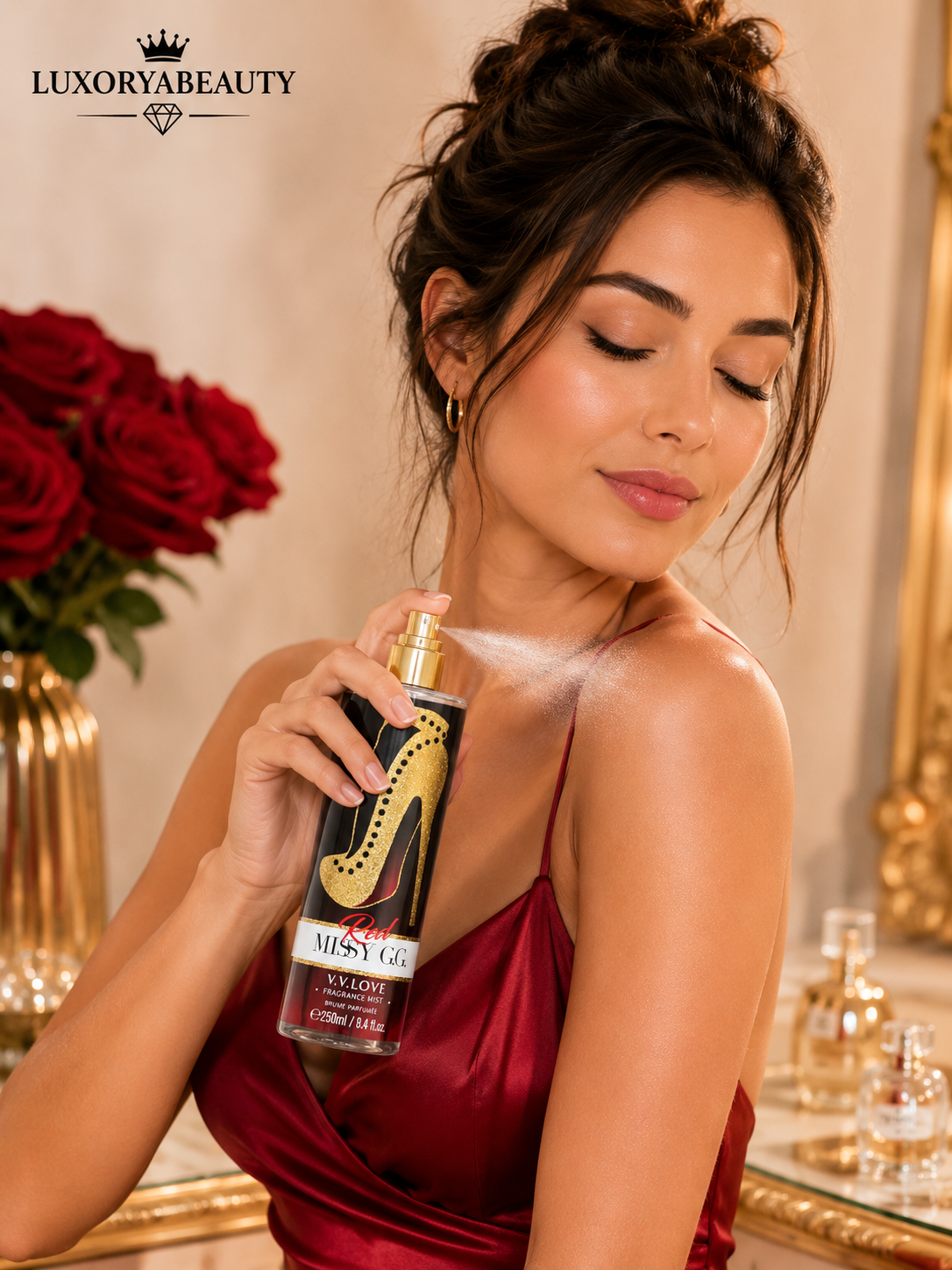 Spray Corp Damă MISSY G.G. Red 250 ml – Aromă Dulce și Intensă, Fragrance Mist pentru Femei, Prospețime de Lungă Durată