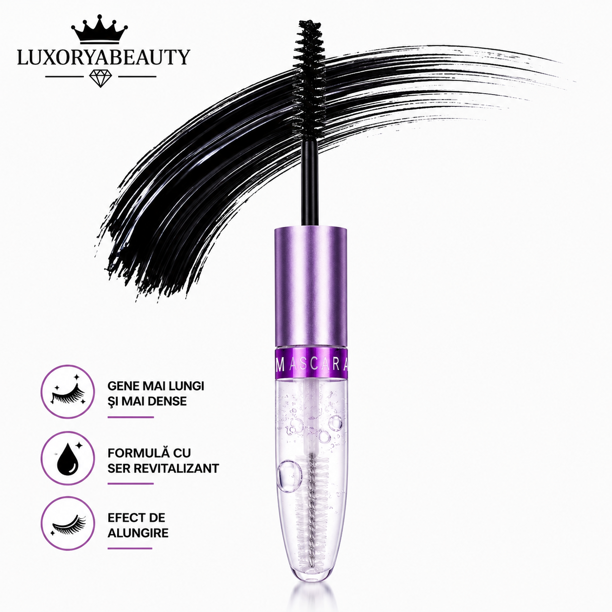 Mascara 2 Pași pentru Alungire Gene CEOO4 – Ser Revitalizant + Mascara pentru Volum, Definire Intensă și Gene Spectaculoase
