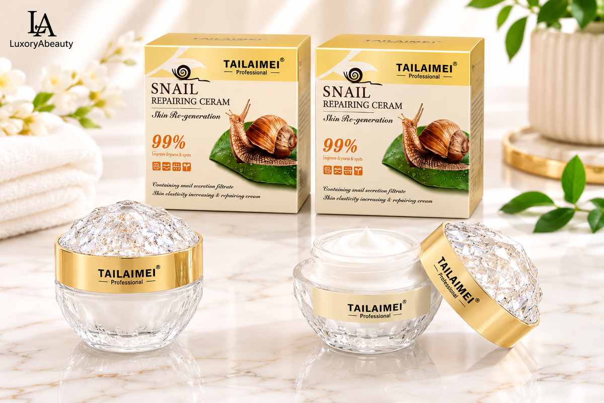 Set 2 Creme de Față TAILAIMEI Professional cu Extract de Melc – Cremă Hidratantă și Regenerantă pentru Îngrijirea Tenului, 2 x 60 gr