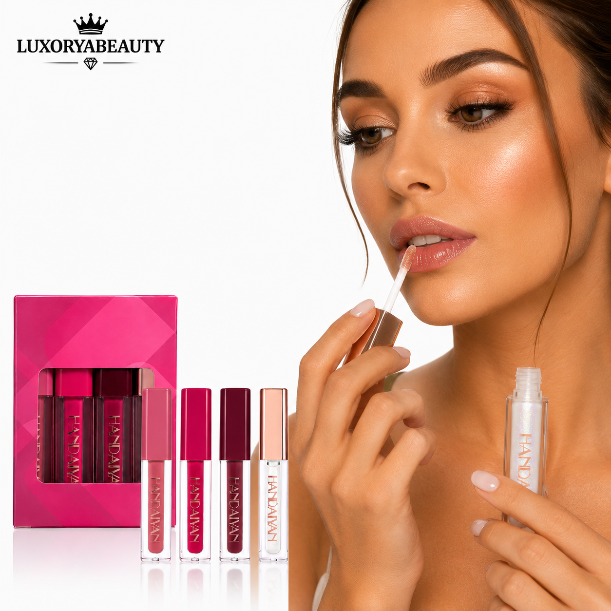 Set 4 Rujuri Lichide HANDAIYAN – Rezistență Îndelungată, Culori Intense, Finish Mat și Lucios,