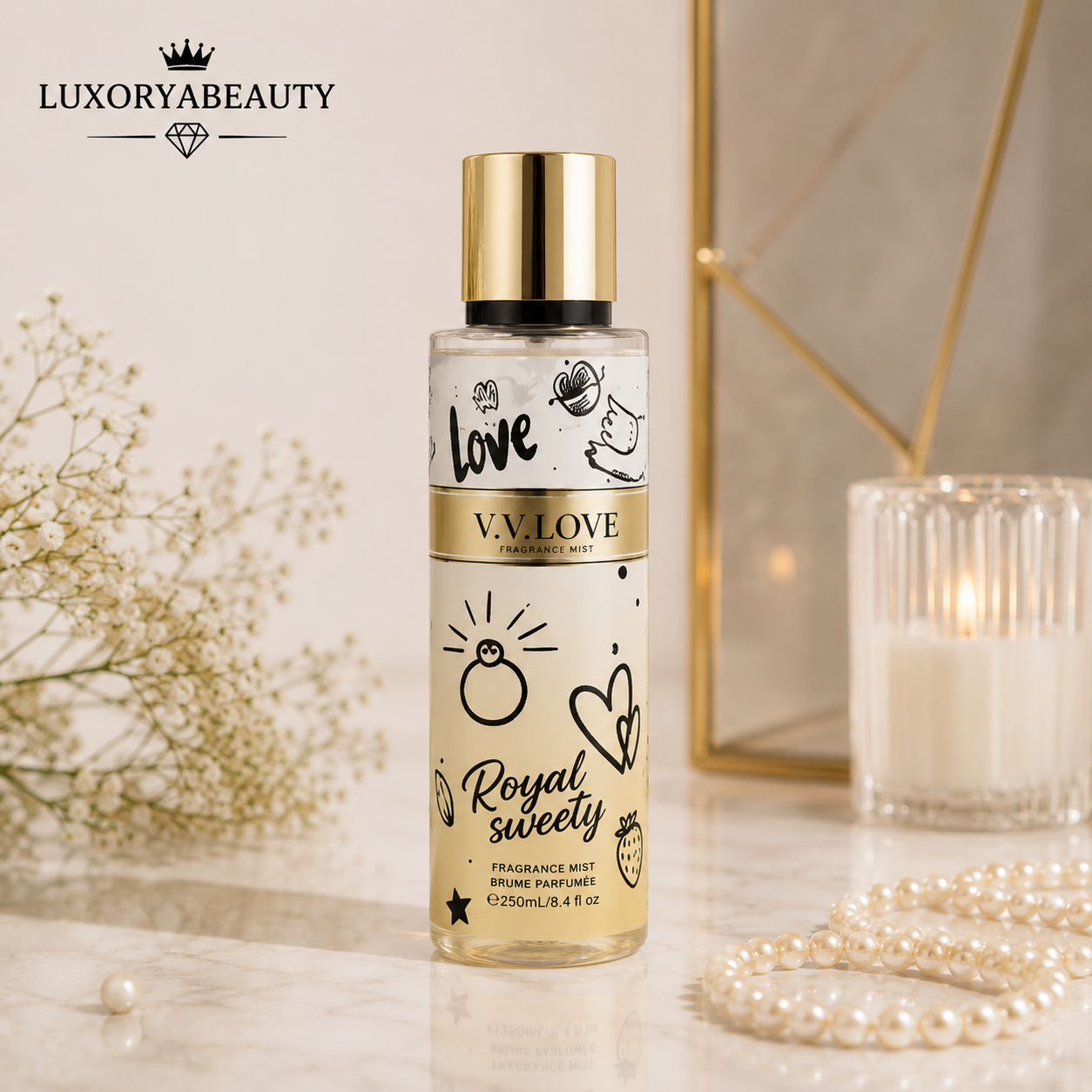 Spray de Corp Dulce 250 ml Royal Sweety – Body Mist Cremos și Elegant pentru Femei  I180
