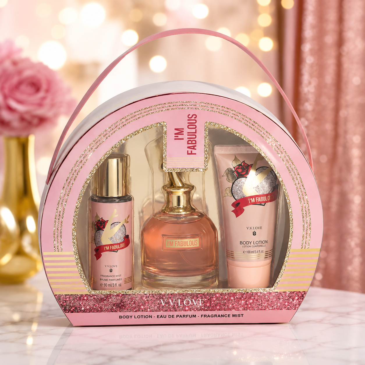 Set Parfum Damă 3 Piese 100 ml – Aromă Dulce, Elegantă, Premium