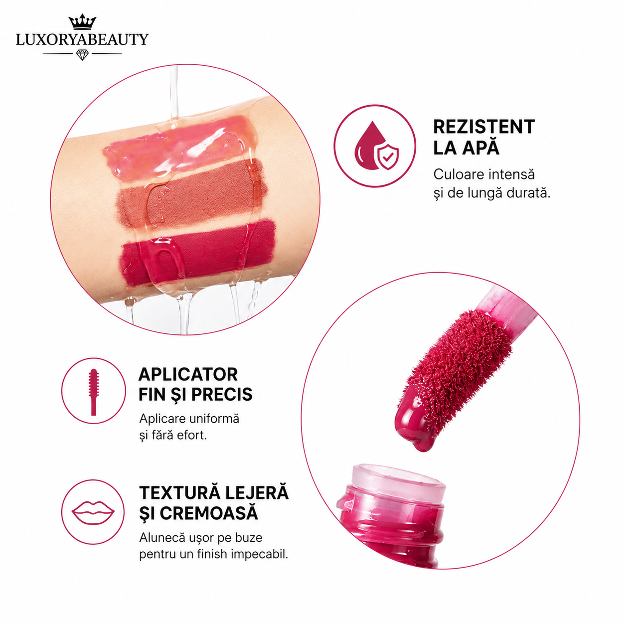 Set 4 Rujuri Lichide HANDAIYAN – Rezistență Îndelungată, Culori Intense, Finish Mat și Lucios,