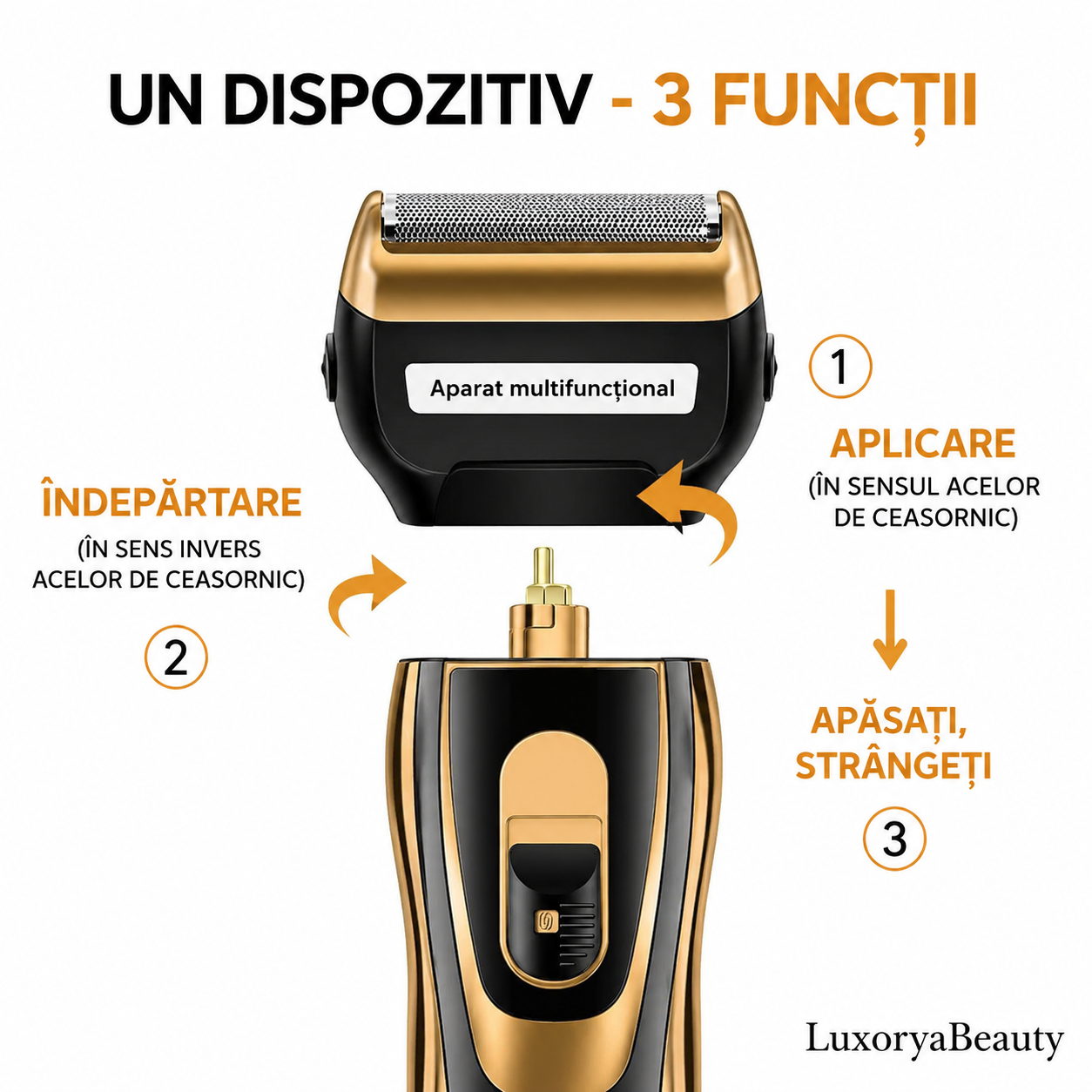 Aparat de tuns si ras multifuncțional 3 în 1 + Spray parmufat barbati 90 ml cadou