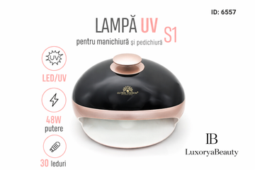 Lampă UV LED unghii 48W Global Fashion S1 – profesională, 30 LED, senzor automat, timer 10/30/60s
