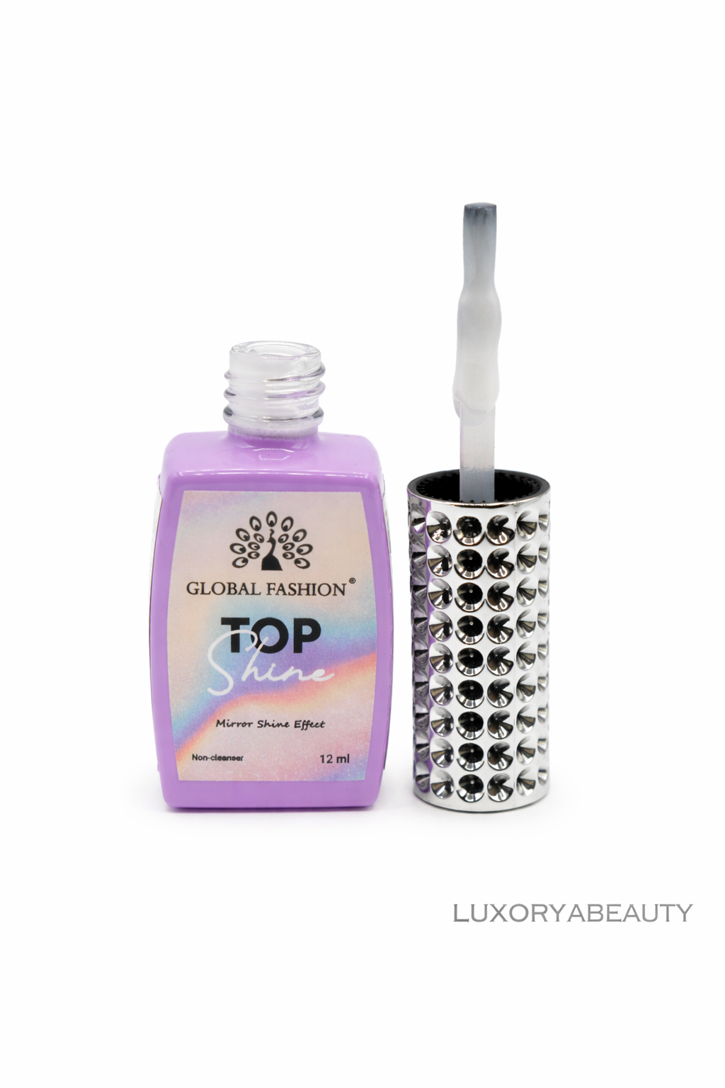 Top Coat Unghii Global Fashion TOP Shine 02, 12ml – Efect Oglindă, Fără Strat Lipicios, Luciu Intens Profesional