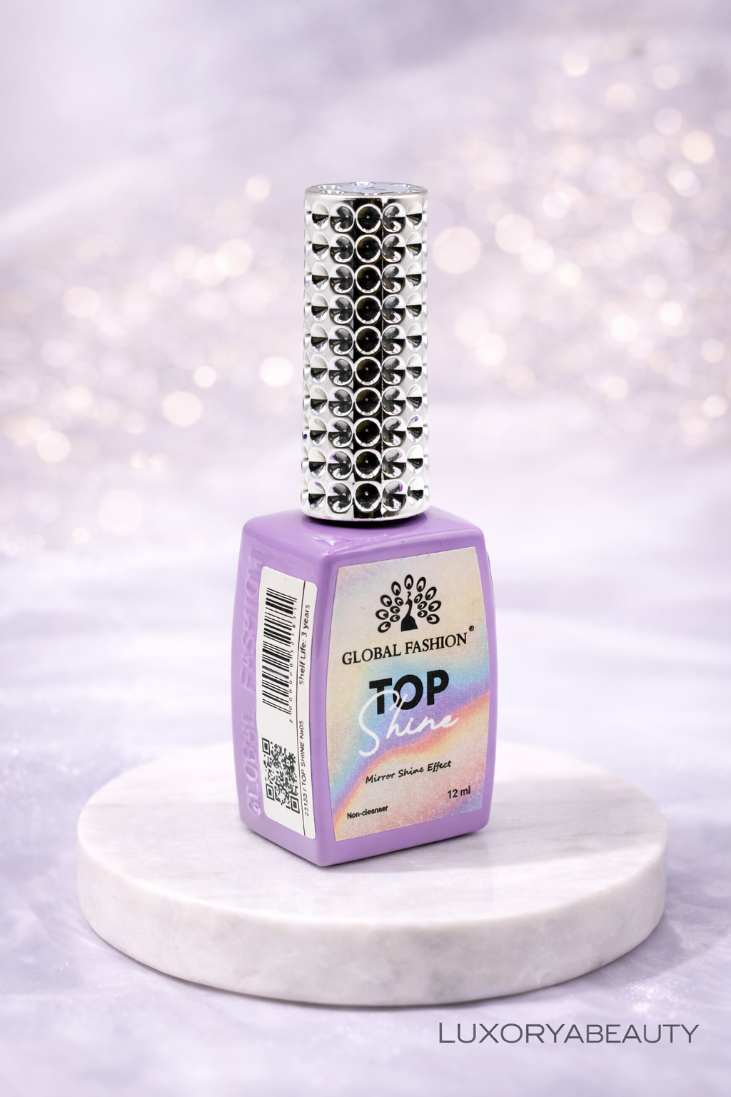 Top unghii Global Fashion TOP Shine 05, 12 ml – efect oglindă, fără strat lipicios (No Wipe), luciu intens profesional