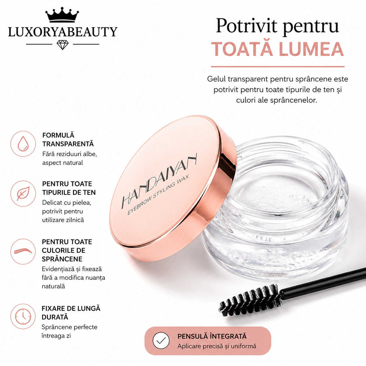 Ceară pentru Stilizarea Sprâncenelor Handaiyan – Efect Laminare, Fixare Puternică și Aspect Natural