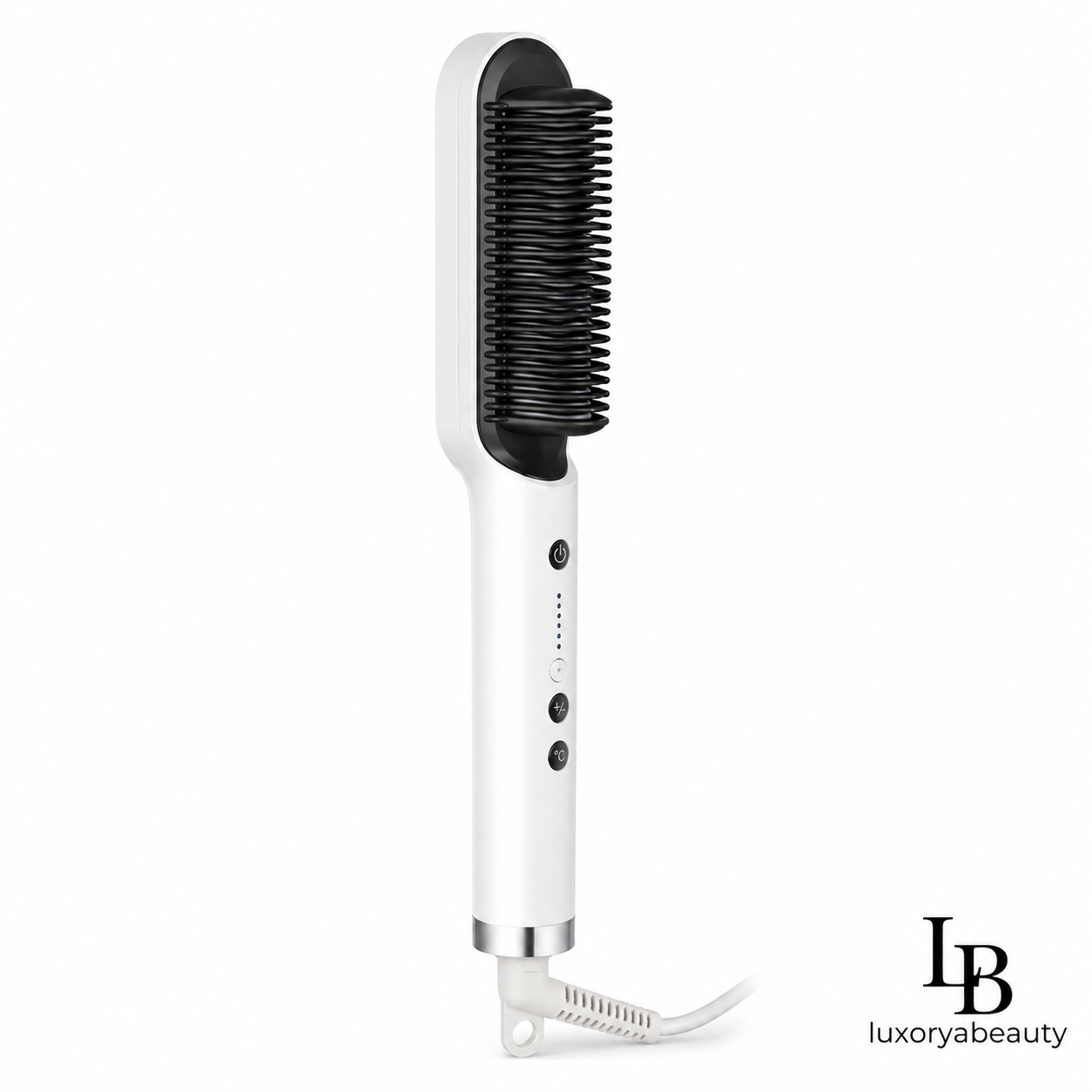 Perie de Îndreptat Părul cu Înveliș Ceramic și Temperatură Reglabilă în 5 Trepte – Încălzire Rapidă, Anti-Frizz, Styling Profesional | LuxoryaBeauty