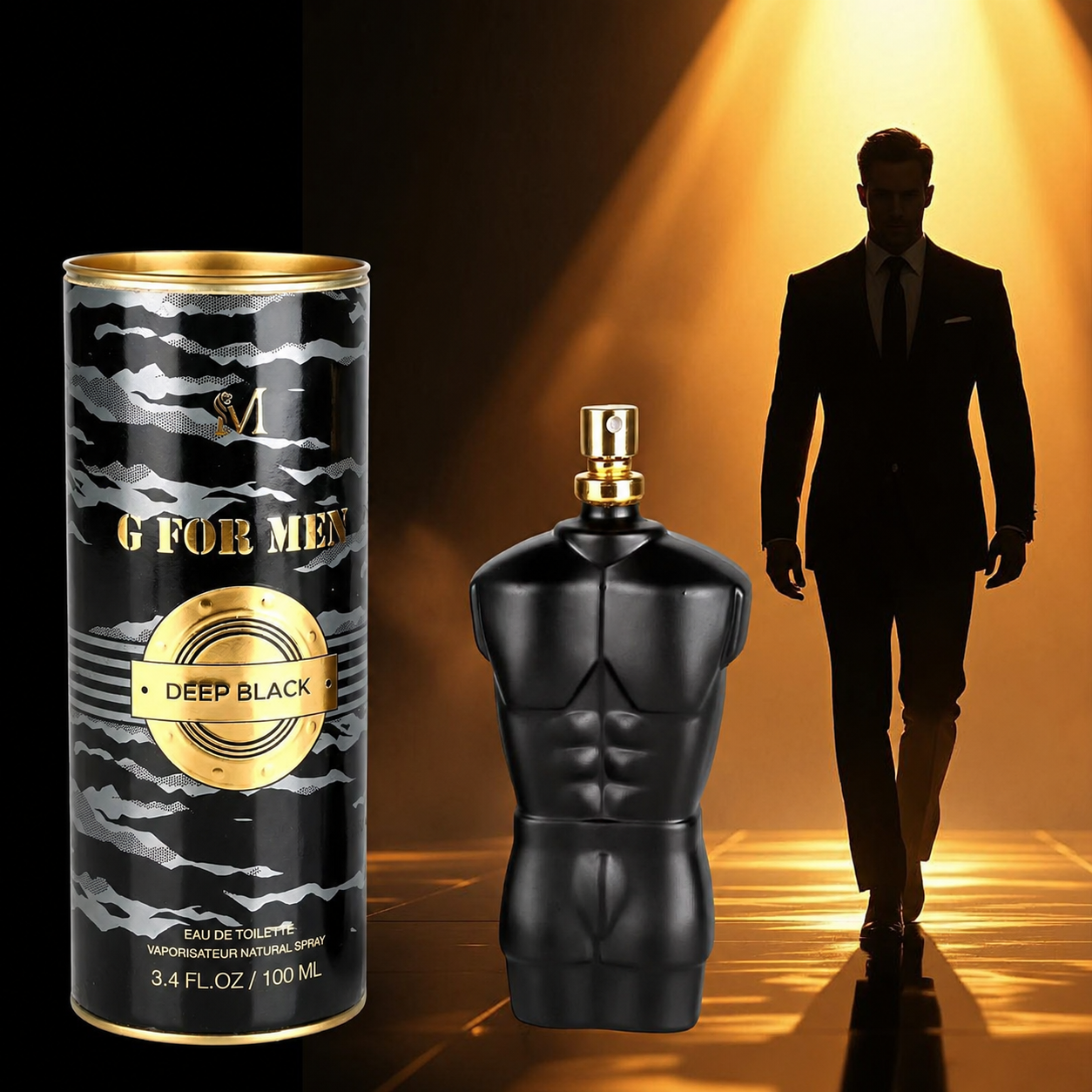 Parfum barbati G FOR MEN DEEP BLACK –  100 ml – Inspirat din Le Male Le Parfum