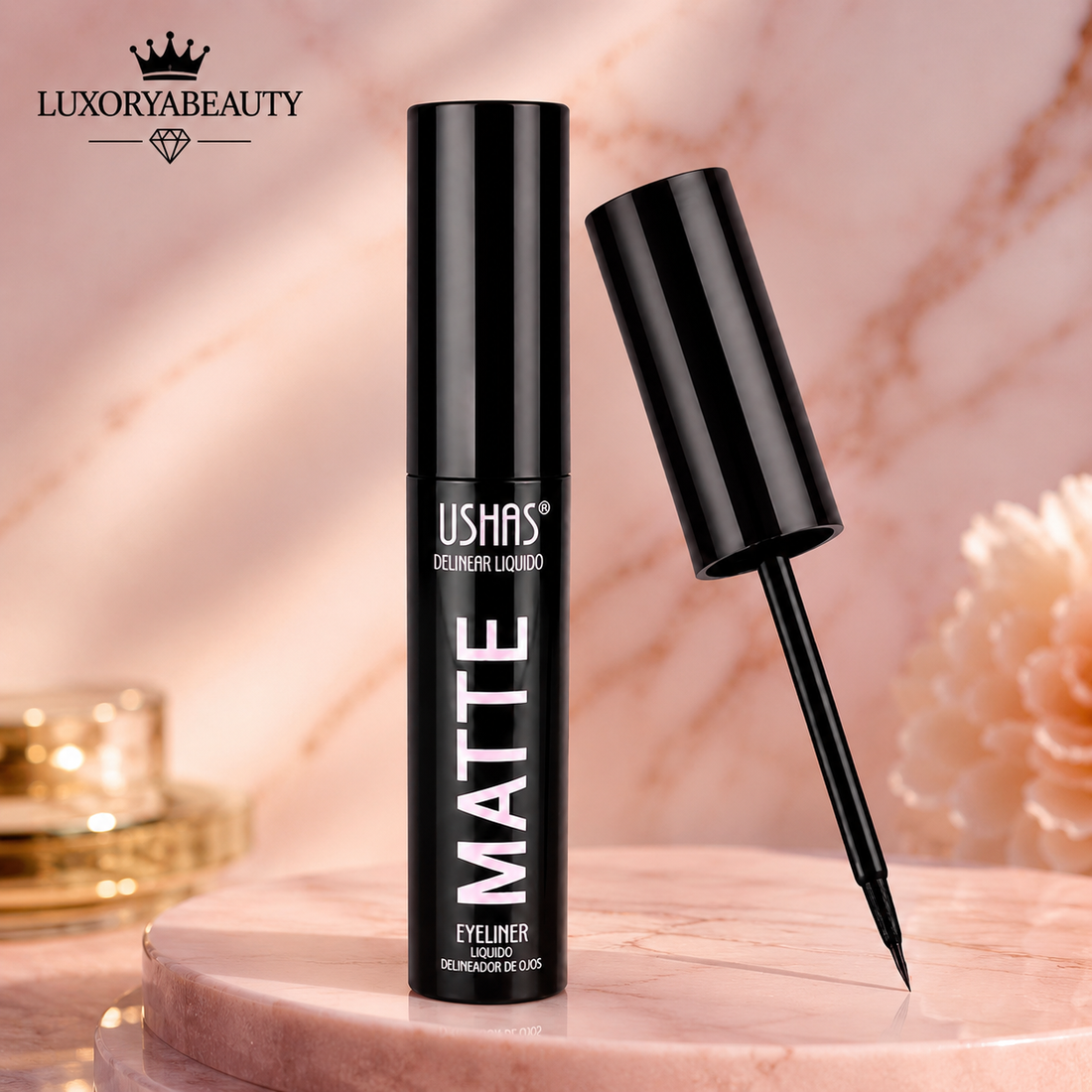 Eyeliner Lichid Mat USHAS UEL002 Waterproof – Tuș de Ochi Rezistent și Precis