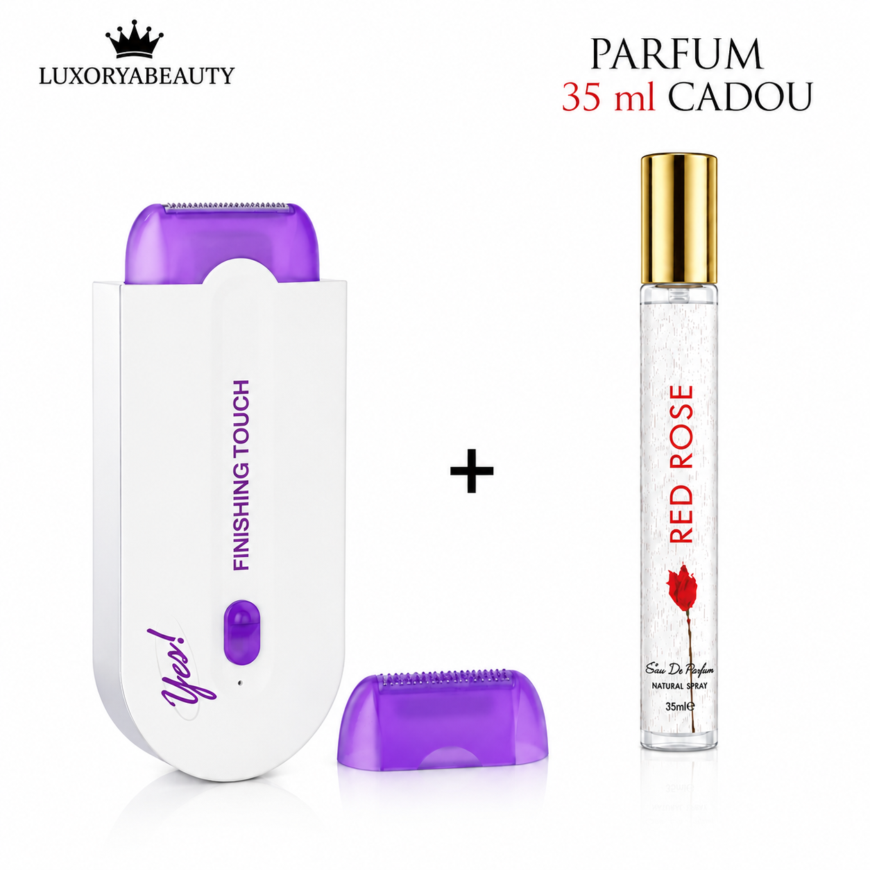 Epilator Portabil cu LED și Tehnologie Sensa-Light Fără Durere, Reîncărcabil USB pentru Față, Brațe și Picioare + Parfum Feminin Elegant 35 ml Cadou