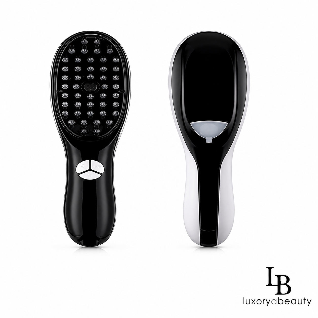 Perie de Masaj 4 în 1 pentru Creșterea Părului cu LED și Vibrații – LuxoryaBeauty
