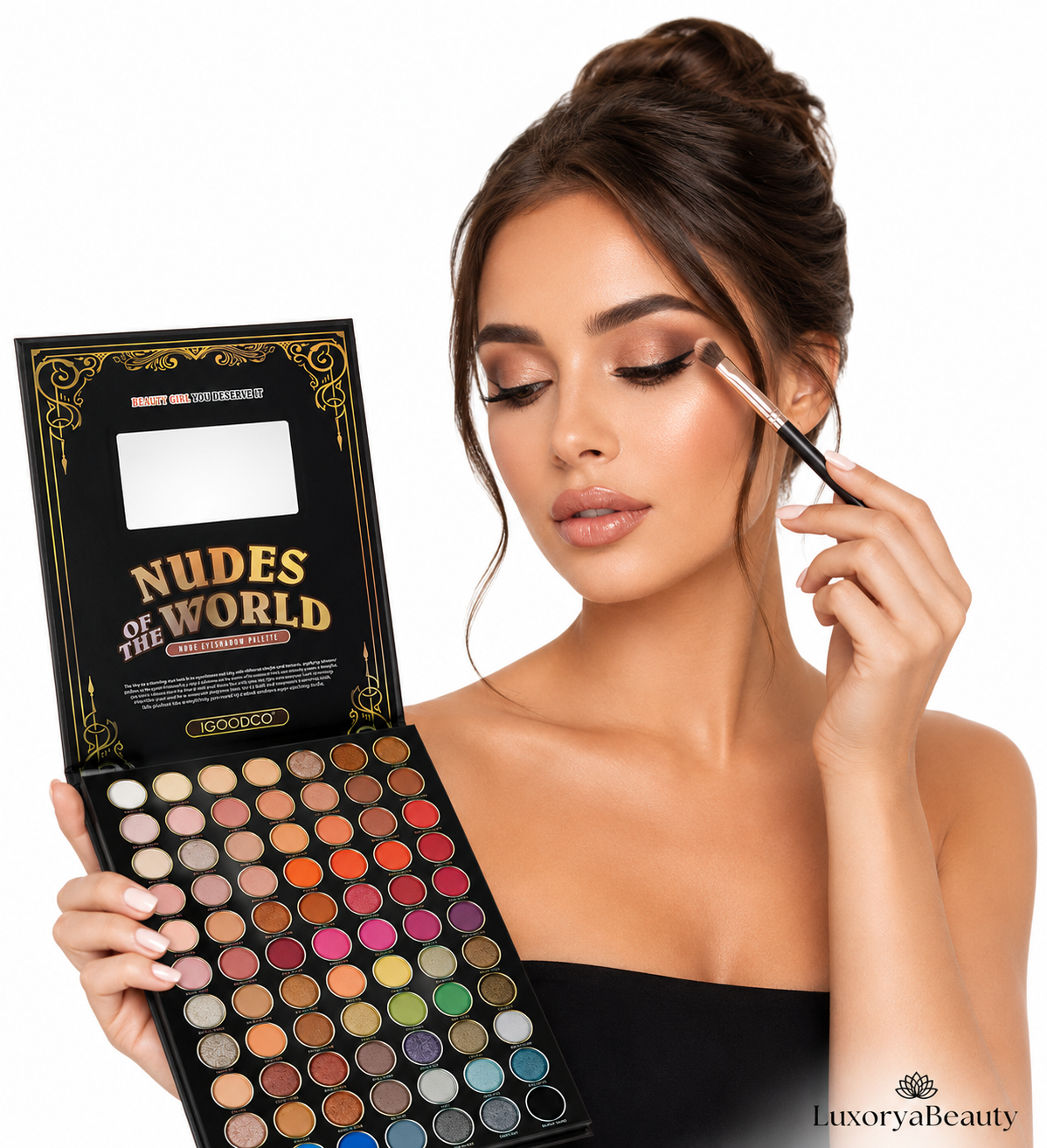 Paletă Farduri 88 Culori Nudes of the World IGOODCO IG3061 – Nuanțe Mate, Sidefate și Metalice, Pigmentare Intensă, Machiaj Profesional pentru Ochi