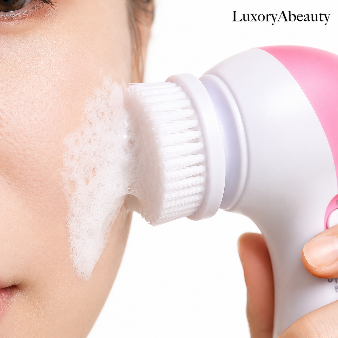Perie Electrică pentru Curățare Ten - 5 Capete Interschimbabile, Sistem de Exfoliere, Masaj Facial și Tonifiere, Design Ergonomic