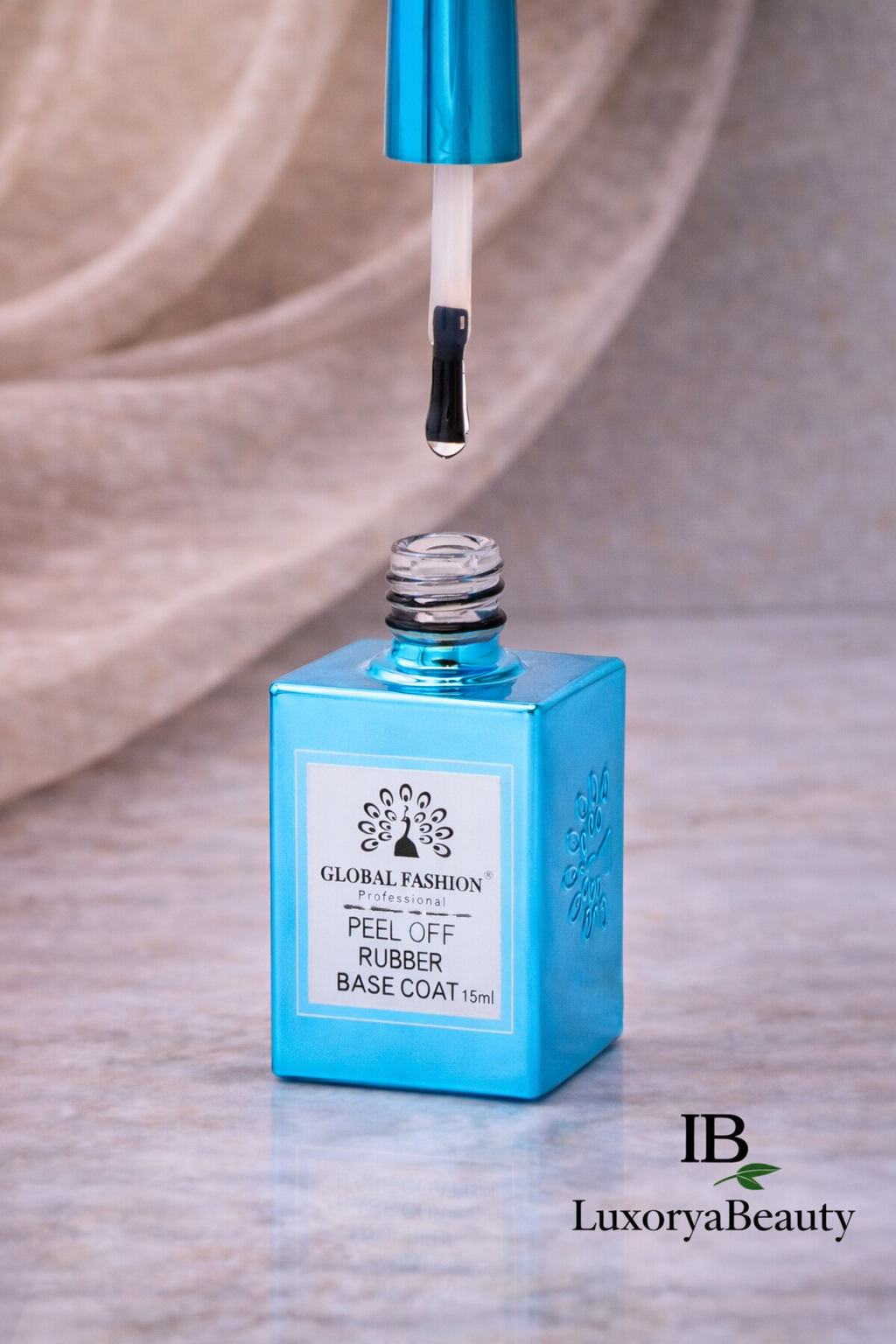 Bază Peel Off Global Fashion 15ml – Base Coat Semipermanentă Ușor de Îndepărtat, Fără Acetonă