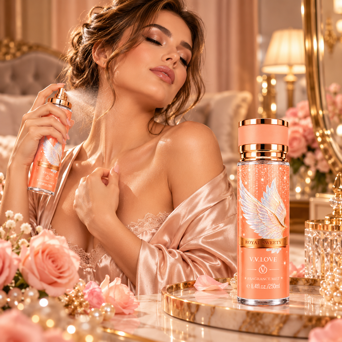 Set 2 Parfumuri pentru corp - Royal Sweety 2 x 250 ml, aroma dulce, eleganta