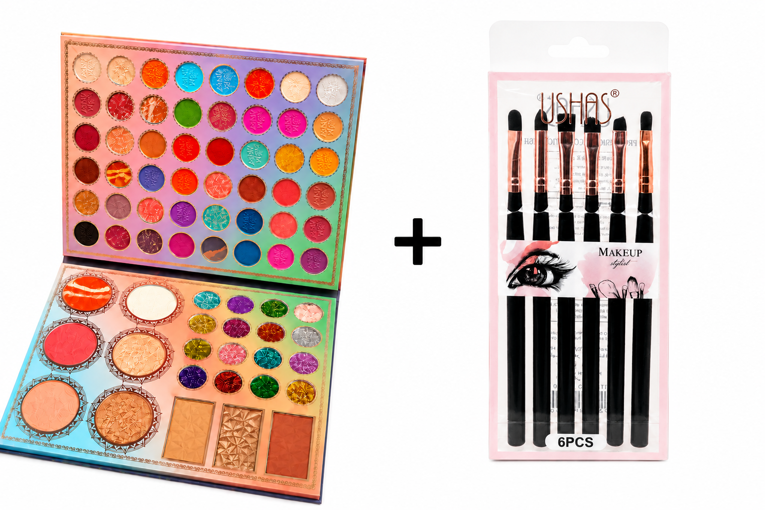 Paletă Farduri Multifuncțională Romanky 2209 – 73 Culori + Set 6 pensule cadou
