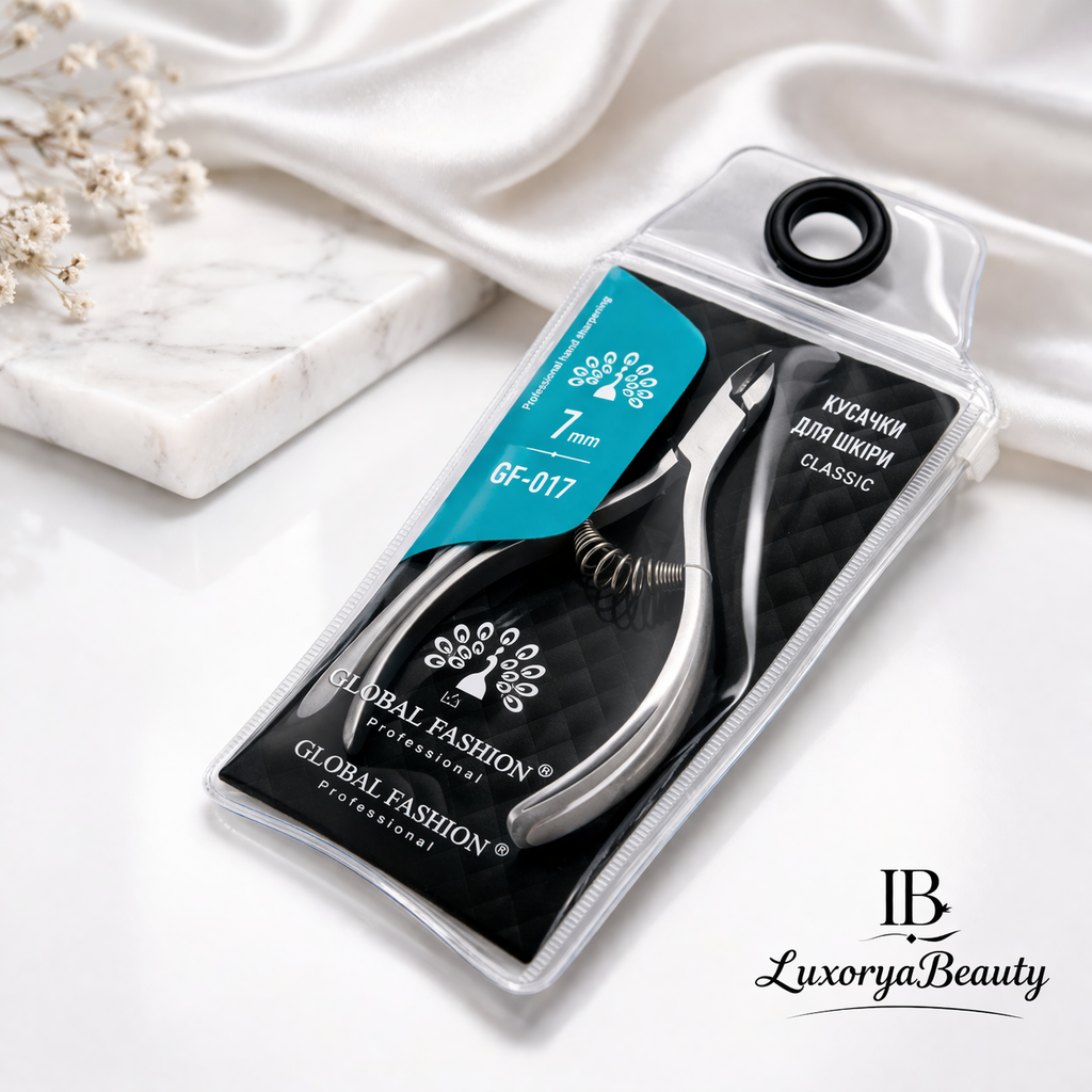 Clește pentru cuticule Global Fashion 017, 7 mm – Profesional, Oțel Inoxidabil, Precizie Maximă pentru Manichiură