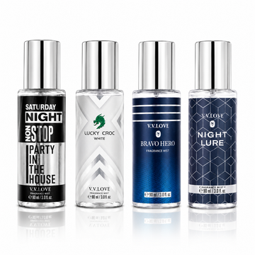 Set 4 Spray-uri Parfumate Bărbați 4 x 90 ml – Arome Intense și Masculine