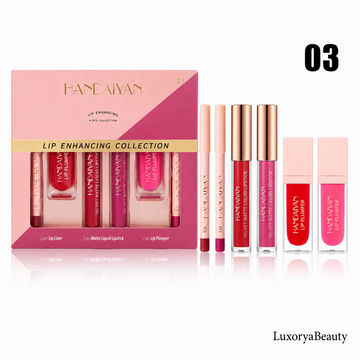Set Machiaj Buze HANDAIYAN H1114 – 6 Produse Buze Definite, Volum și Rezistență Îndelungată
