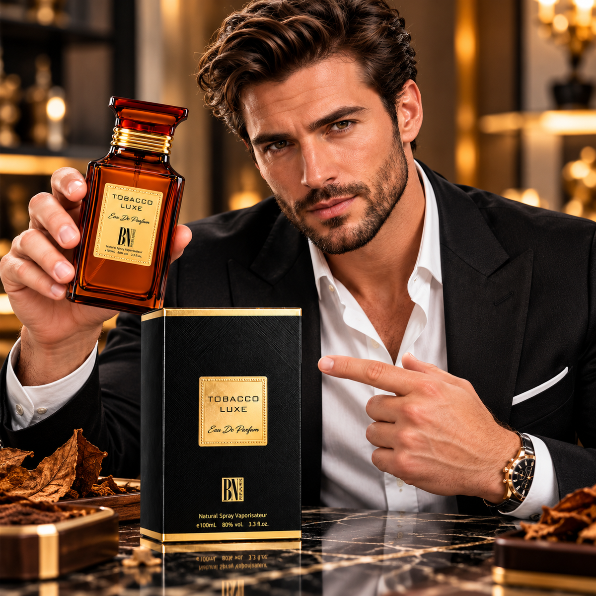 Set 2 Parfumuri Arabesti Unisex Tobacco Luxe - 2 x 100 ml, Apa de parfum