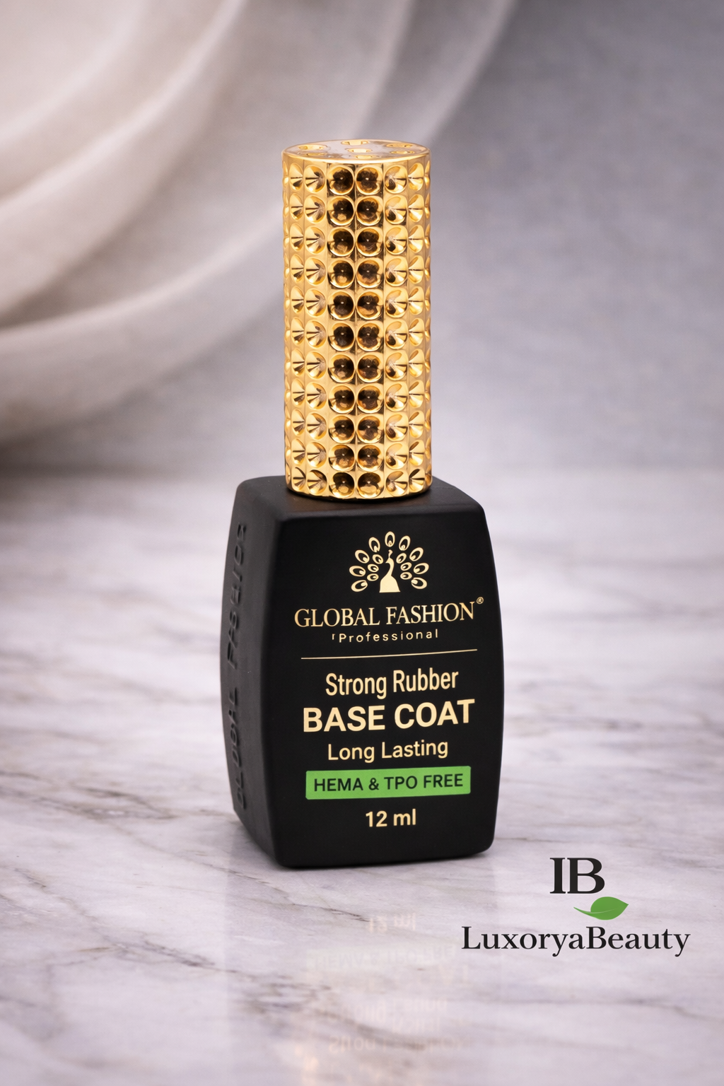 Bază Rubber Strong Long Lasting 12ml Global Fashion – Base Coat Cauciucat Profesional pentru Unghii Rezistente și Aderență Maximă
