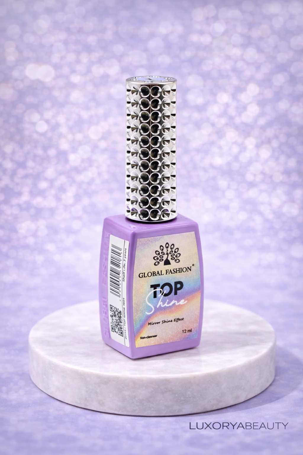 Top unghii Global Fashion Top Shine 01 fără strat lipicios 12 ml – luciu oglindă, rezistență profesională
