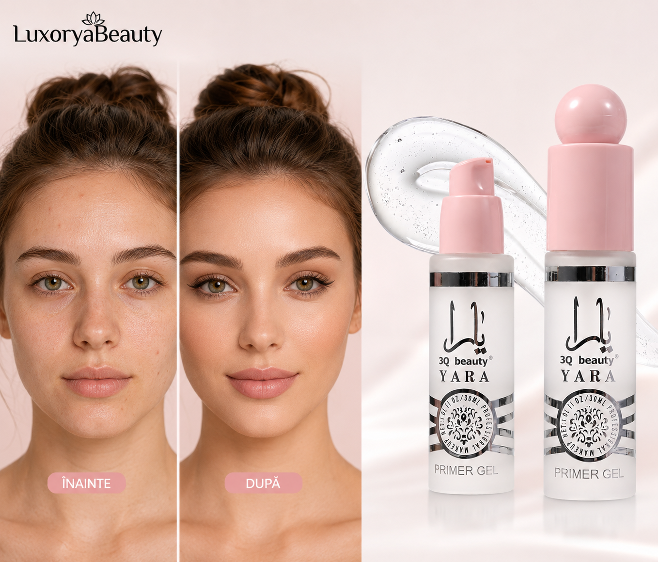 Primer Gel Machiaj 3Q Beauty Yara PR15 – Bază de Machiaj Hidratantă 30ml