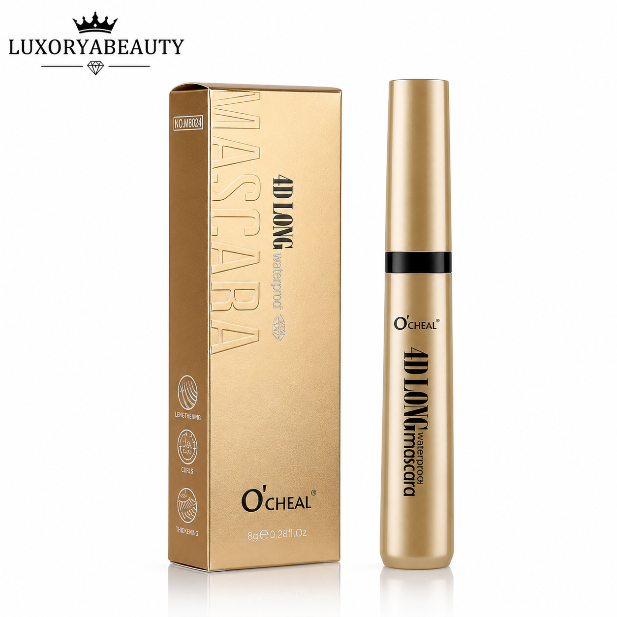 Rimel Negru Ocheal 4D Long Mascara – Efect de Alungire și Volum Natural, Waterproof, Rezistență Îndelungată, Gene Definite și Curbate
