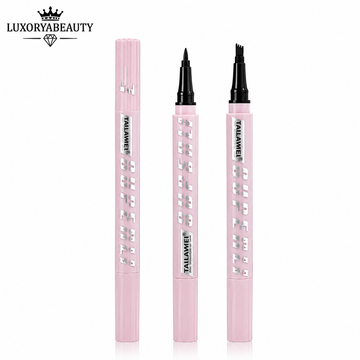 Cariocă Sprâncene Tip Fire de Păr și Tuș Eyeliner 2 în 1 TLM-E145 Waterproof – Definire Naturală și Precizie Profesională