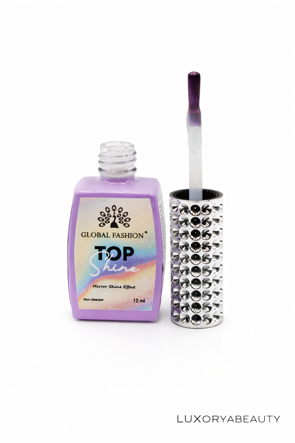 Top Coat Global Fashion TOP SHINE 09 – Efect Oglindă, Fără Strat Lipicios, 12 ml | Luciu Intens Profesional