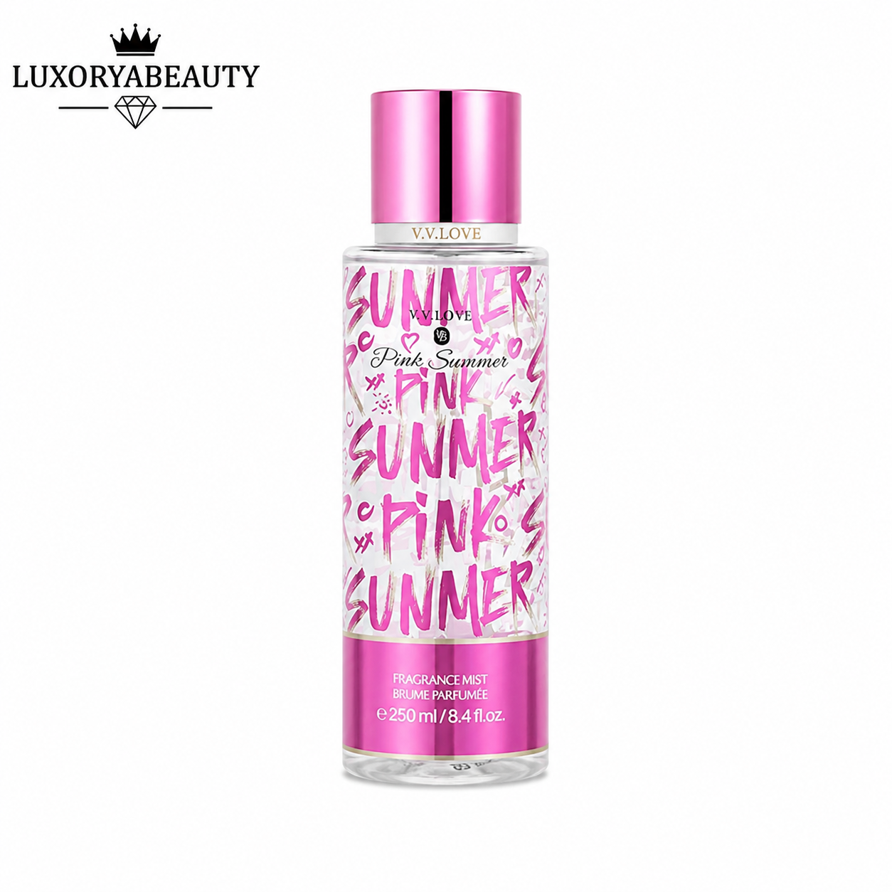 Spray de Corp SUMMER PINK 250 ml – Body Mist Fructat cu Măr, Flori și Note Fresh