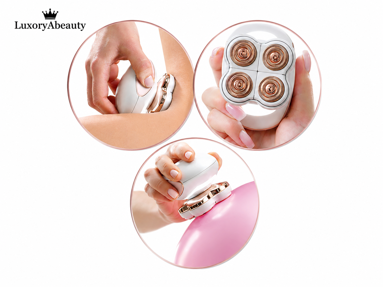 Epilator IPL cu 4 Capete Interschimbabile - Îndepărtare Păr fără Durere, Mod Automat, Design Ergonomic, Pentru Femei și Bărbați, Față, Corp, Axile, Inghinal, Picioare