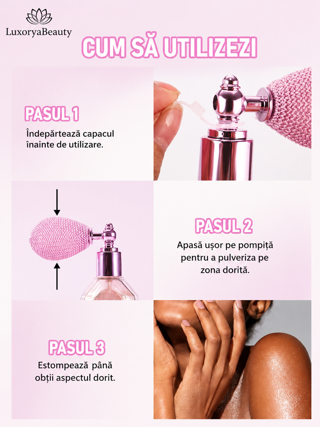 Iluminator cu Pulverizator Handaiyan Moonstone 01 Glitter pentru Față, Corp și Păr – Efect Shimmer Natural, Aplicare Tip Spray, 4.6g
