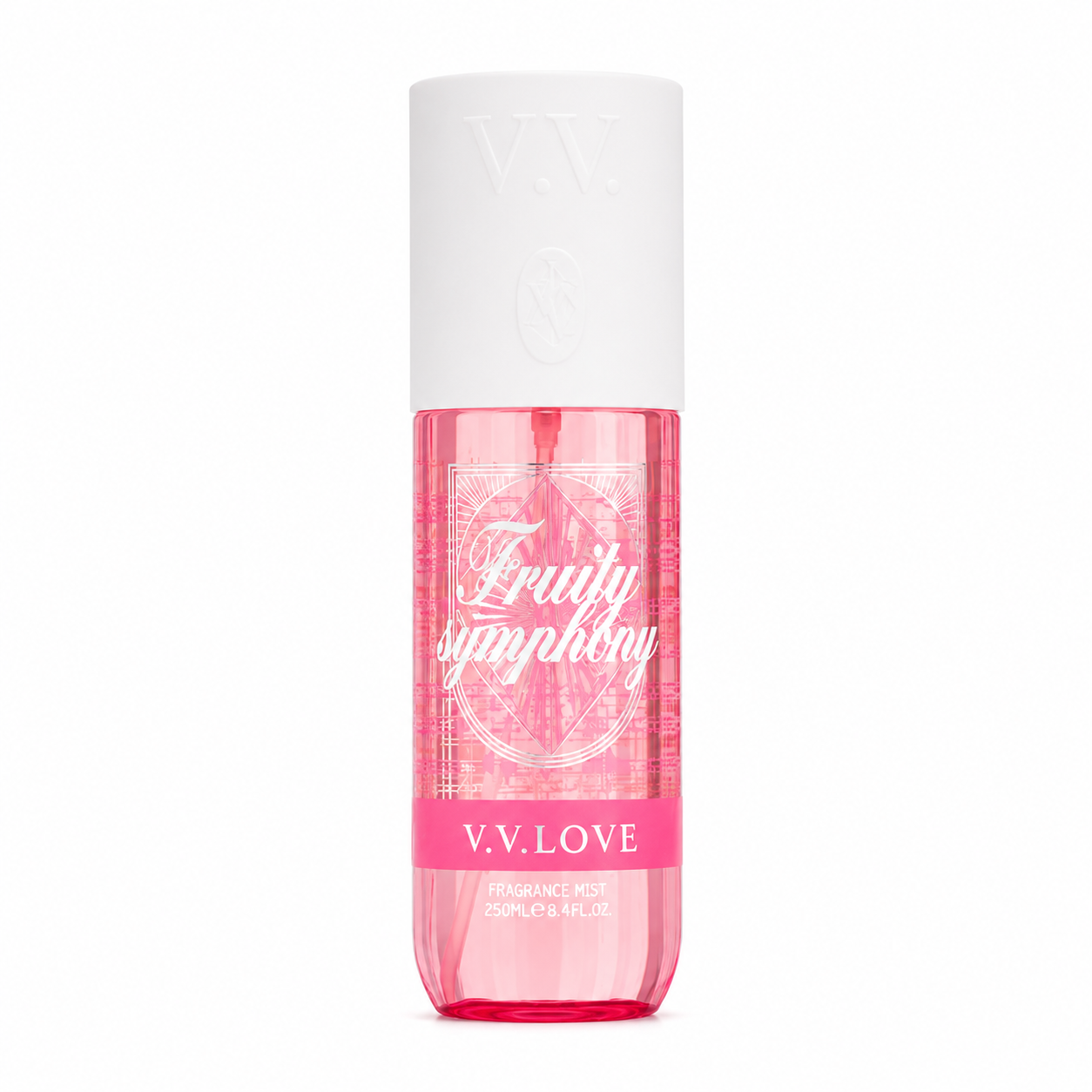 Spray de Corp Parfumat cu Aromă Dulce-Fructată, 250 ml Prospețime de Lungă Durată și Hidratare Delicată- Fragrance Mist Corp Fruity Symphony V.V. Love 250 ml
