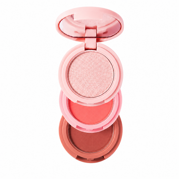 Paletă Iluminator, Blush și Contouring, 03 Handaiyan 3 în 1 Palette H3013 – Culori Mixte, Finish Natural și Luminos Culori Mixte, Finish Natural și Luminos