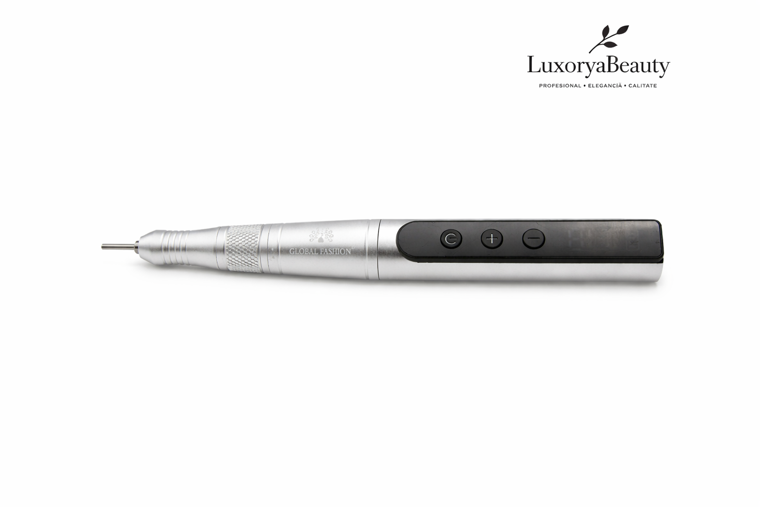 Freză Mandrină Unghii Global Fashion T-7AS Argintie 35000 RPM – Profesională, Silențioasă, Twist-Lock