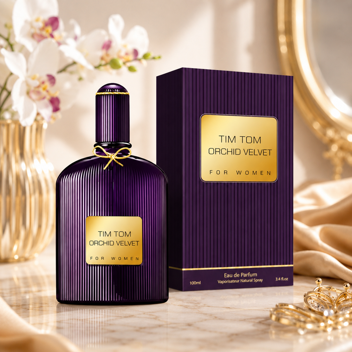 Set 2 Parfumuri pentru El si Ea TIM TOM – Orchid Velvet & Orchid Noir 100 ml- Apa de parfum