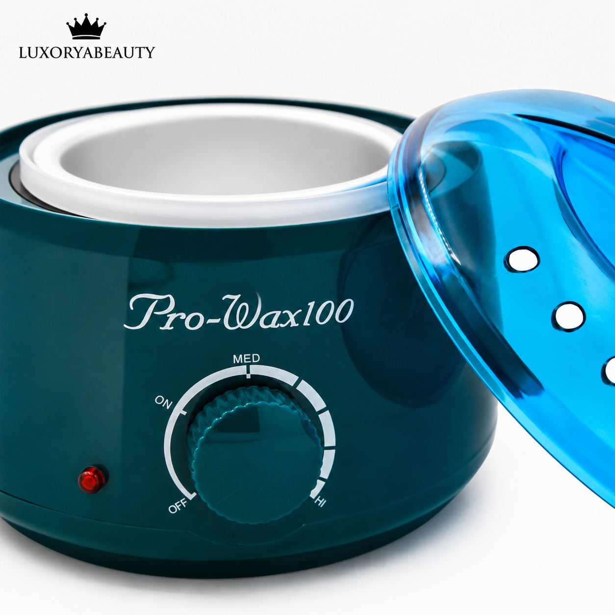 Încălzitor Ceară Profesional Pro Wax 100 Verde – Aparat Epilat 100W pentru Ceară Tradițională, Reglaj Temperatură, Capac Transparent