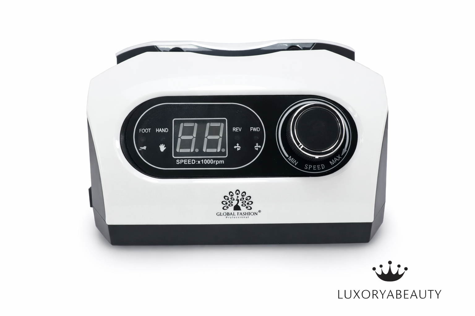 Freza Unghii Profesională 50000 RPM 80W ZS-717 Alb – Pilă Electrică Manichiură & Pedichiură cu Display LCD și Pedală