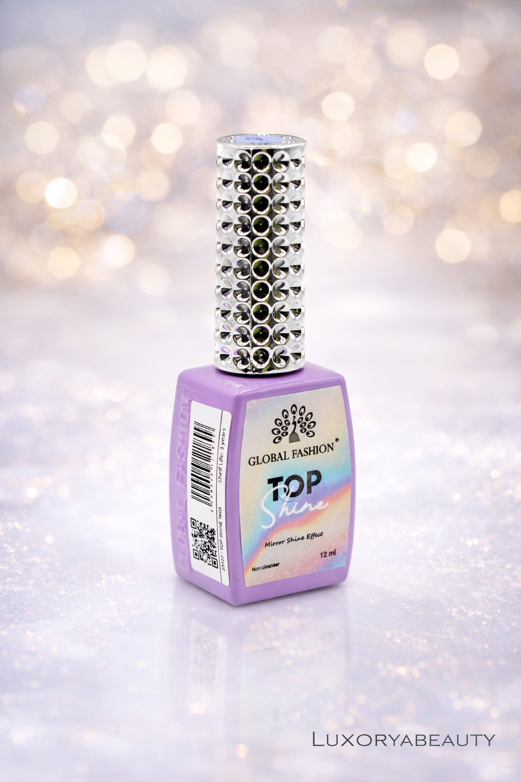 Top Coat Global Fashion TOP SHINE 09 – Efect Oglindă, Fără Strat Lipicios, 12 ml | Luciu Intens Profesional