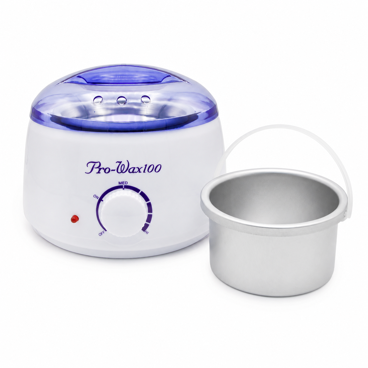 Set Epilare Profesional Pro Wax 100 + Ceară Film Wax Căpșuni 100g + 100 Spatule din Lemn | Kit Complet Epilare Acasă & Salon