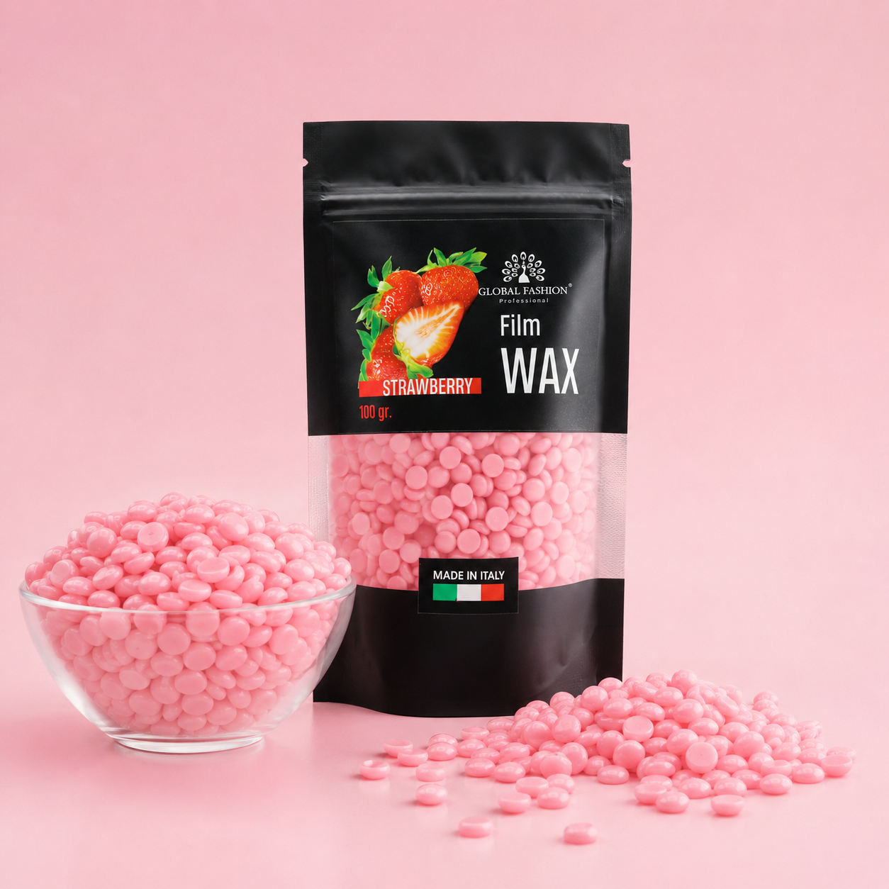Set Epilare Profesional Pro Wax 100 + Ceară Film Wax Căpșuni 100g + 100 Spatule din Lemn | Kit Complet Epilare Acasă & Salon