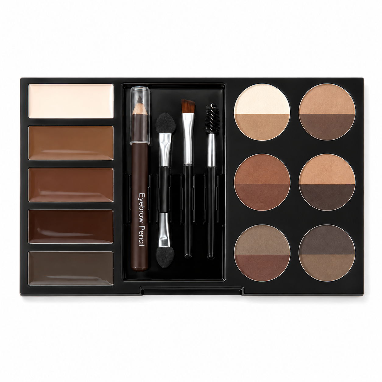 Trusă Profesională pentru Sprâncene cu Fard, Ceară, Creion, Pensule și Șabloane - Handaiyan Brow Powder Set H2006